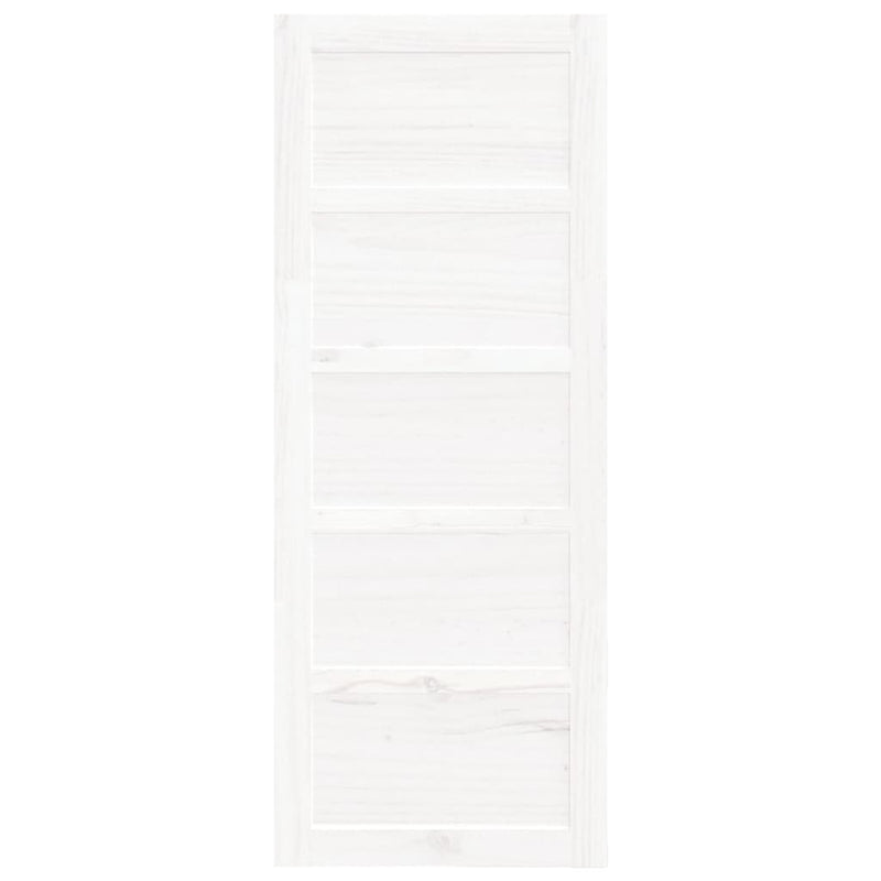 Barn Door White 80x1.8x204.5 cm Solid Wood Pine