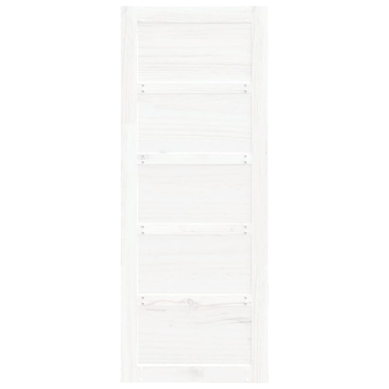 Barn Door White 80x1.8x204.5 cm Solid Wood Pine