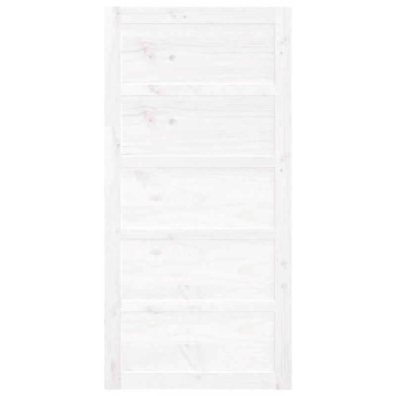 Barn Door White 100x1.8x204.5 cm Solid Wood Pine