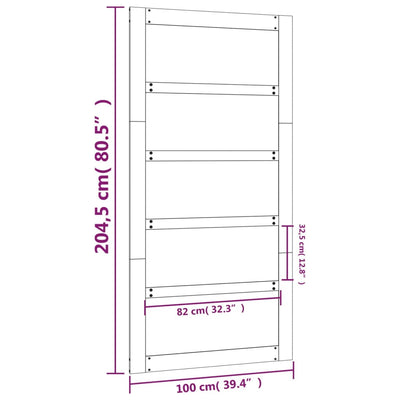 Barn Door White 100x1.8x204.5 cm Solid Wood Pine