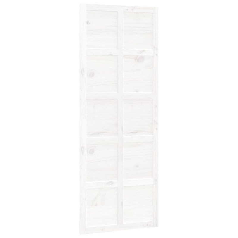 Barn Door White 80x1.8x214 cm Solid Wood Pine