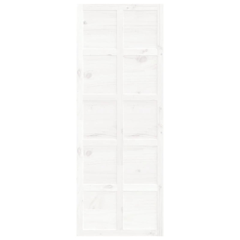 Barn Door White 80x1.8x214 cm Solid Wood Pine