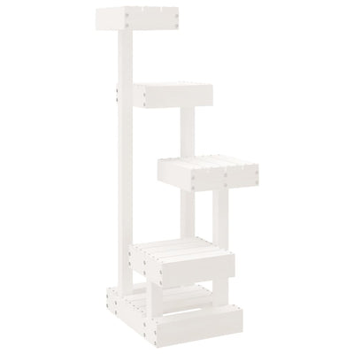 Cat Tree White 45.5x49x103 cm Solid Wood Pine