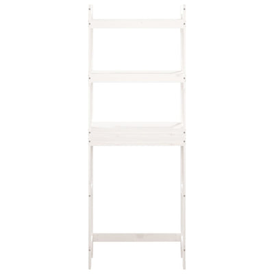 Toilet Rack White 63x26x171 cm Solid Wood Pine