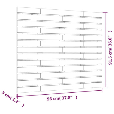 Wall Headboard 96 cm Solid Wood Pine