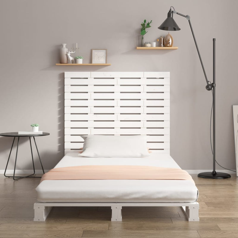 Wall Headboard White 141 cm Solid Wood Pine