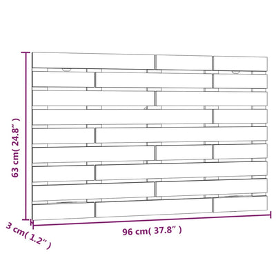 Wall Headboard White 96 cm Solid Wood Pine