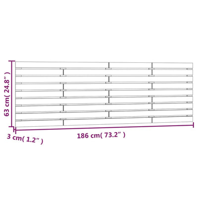 Wall Headboard 186 cm Solid Wood Pine