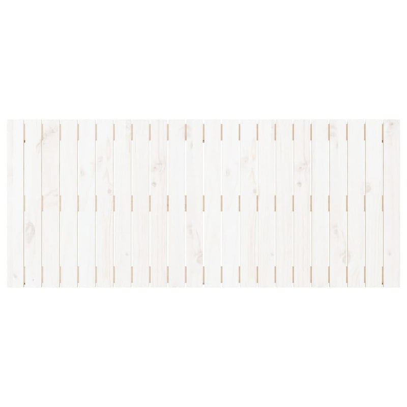 Wall Headboard White 140 cm Solid Wood Pine