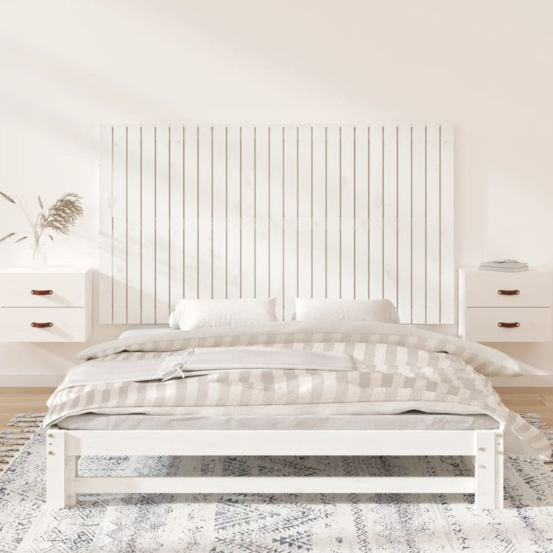 Wall Headboard White 159.5 cm Solid Wood Pine