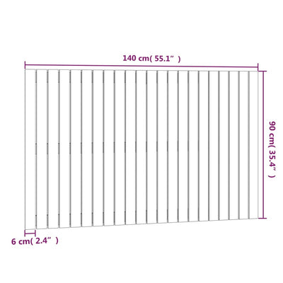 Wall Headboard White 140 cm Solid Wood Pine