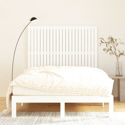 Wall Headboard White 140 cm Solid Wood Pine