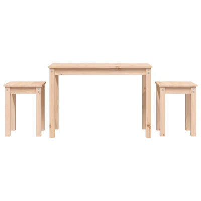 Nesting Tables 3 pcs Solid Wood Pine