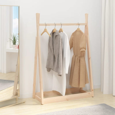 Clothes Rack 100x45x150 cm Solid Wood Pine