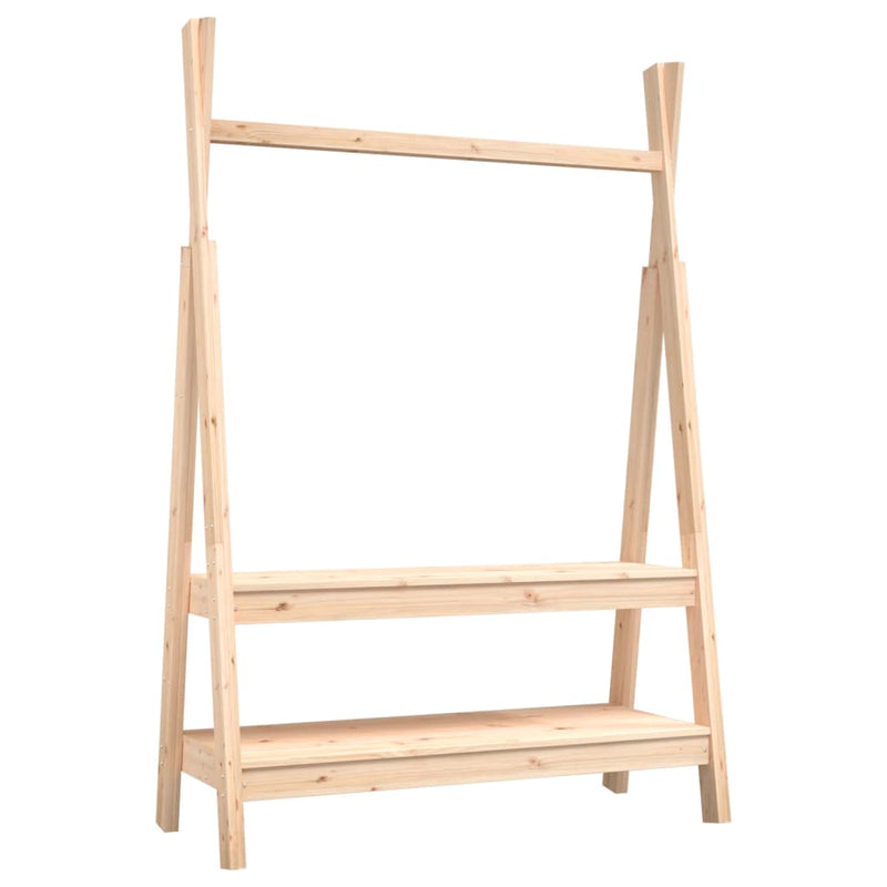 Clothes Rack 100x45.5x150 cm Solid Wood Pine