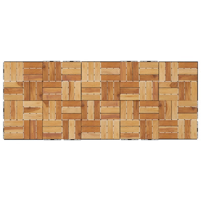 Decking Tiles 10 pcs 30x30 cm Solid Wood Teak