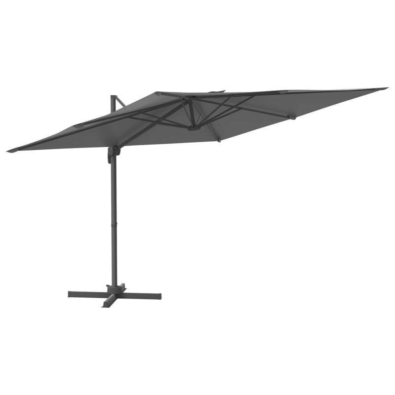 LED Cantilever Garden Parasol Anthracite 400x300 cm