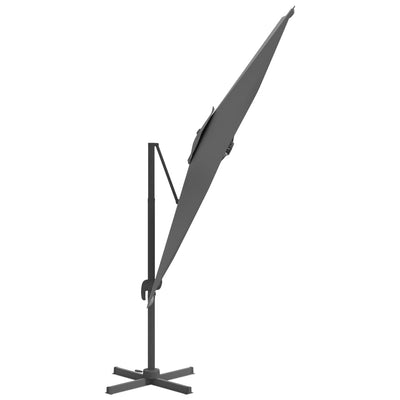 LED Cantilever Garden Parasol Anthracite 400x300 cm