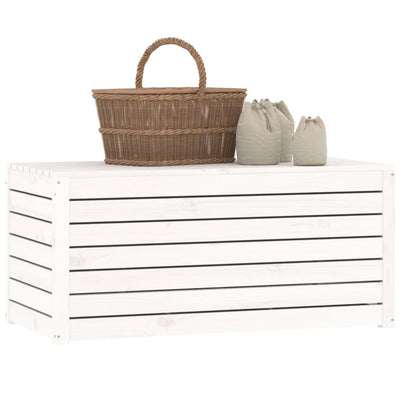 Garden Box White 101x50.5x46.5 cm Solid Wood Pine