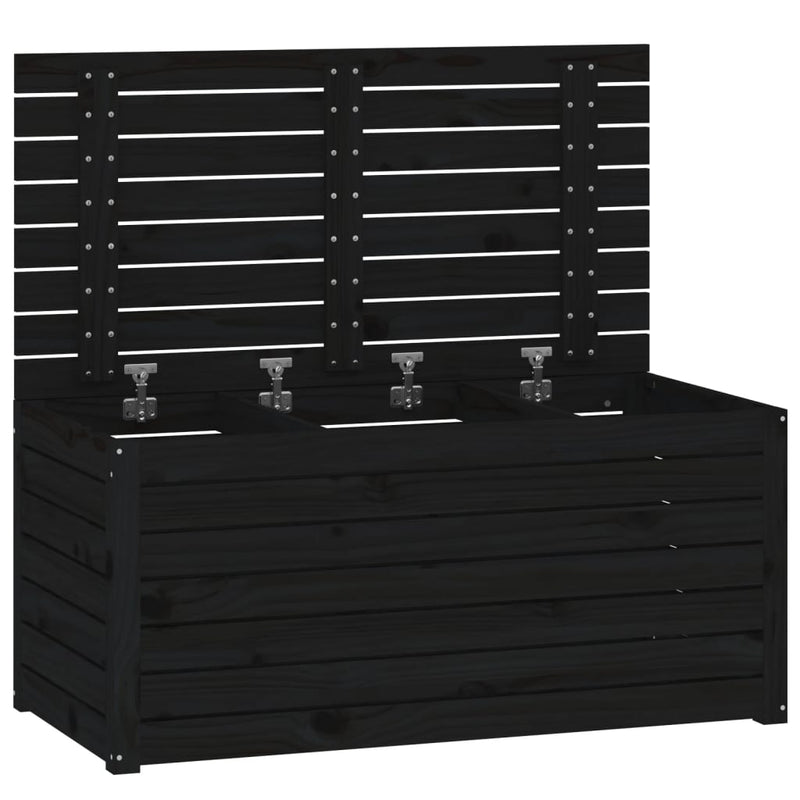 Garden Box Black 101x50.5x46.5 cm Solid Wood Pine