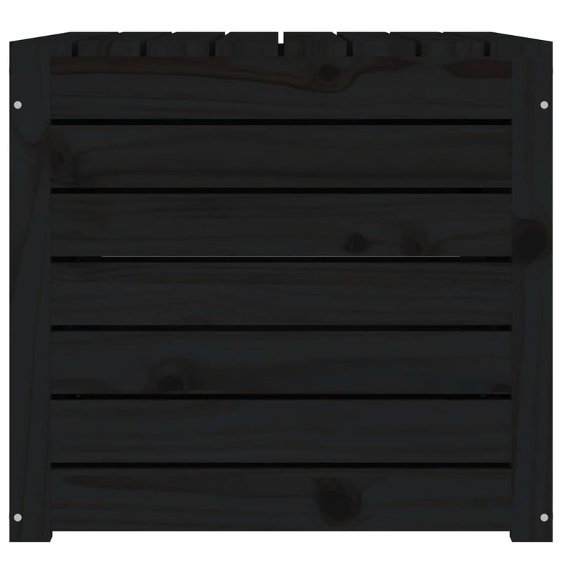 Garden Box Black 101x50.5x46.5 cm Solid Wood Pine