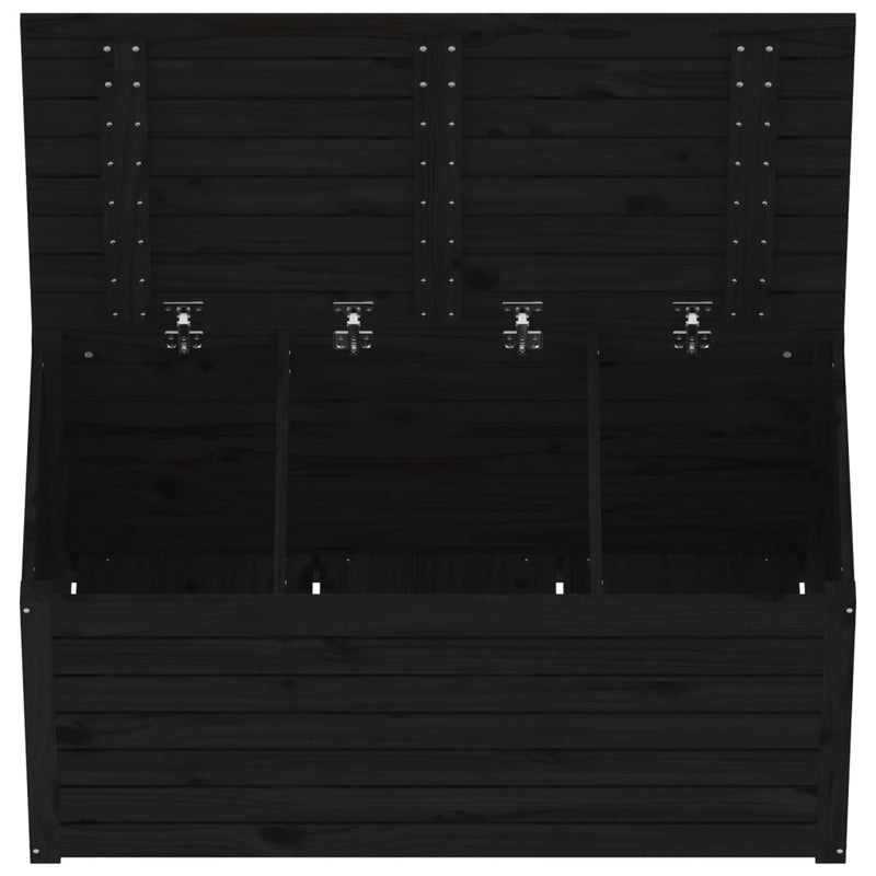 Garden Box Black 101x50.5x46.5 cm Solid Wood Pine