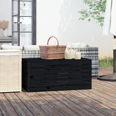 Garden Box Black 101x50.5x46.5 cm Solid Wood Pine