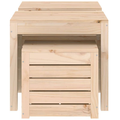 3 Piece Garden Box Set Solid Wood Pine