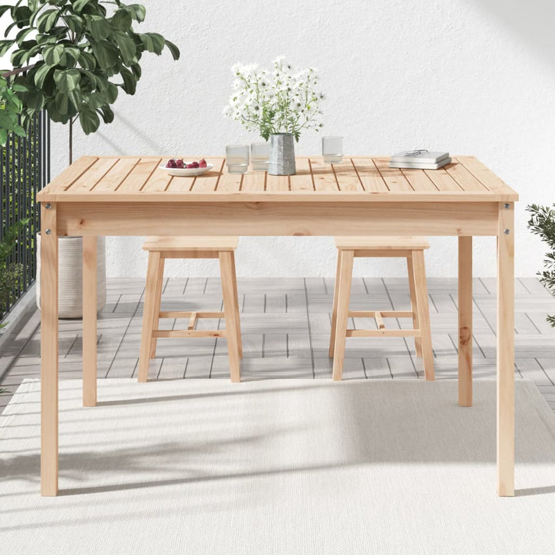 Garden Table 121x82.5x76 cm Solid Wood Pine