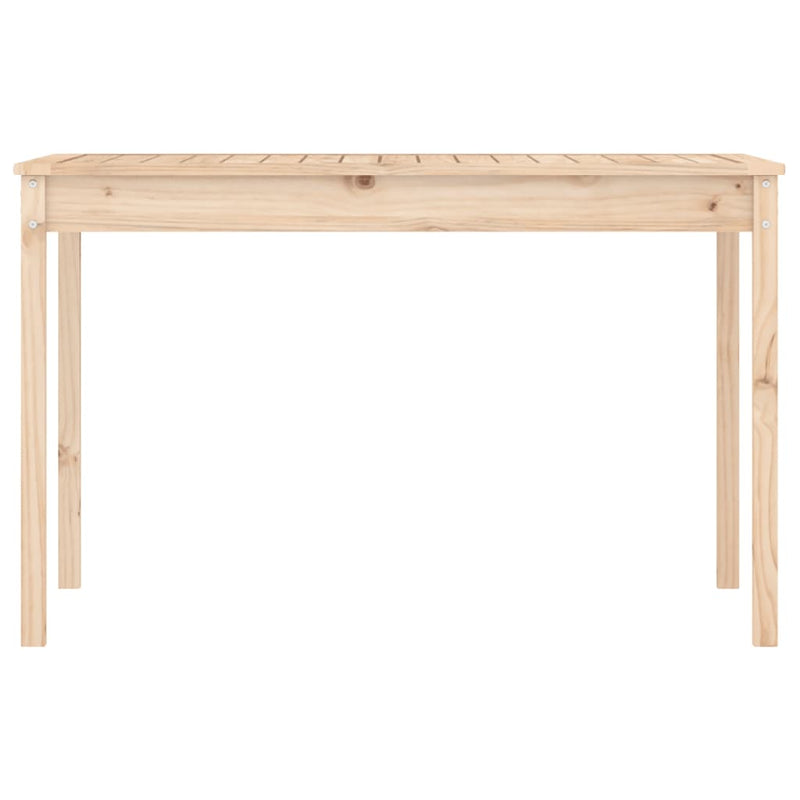 Garden Table 121x82.5x76 cm Solid Wood Pine