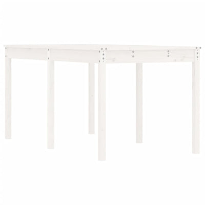 Garden Table White 159.5x82.5x76 cm Solid Wood Pine