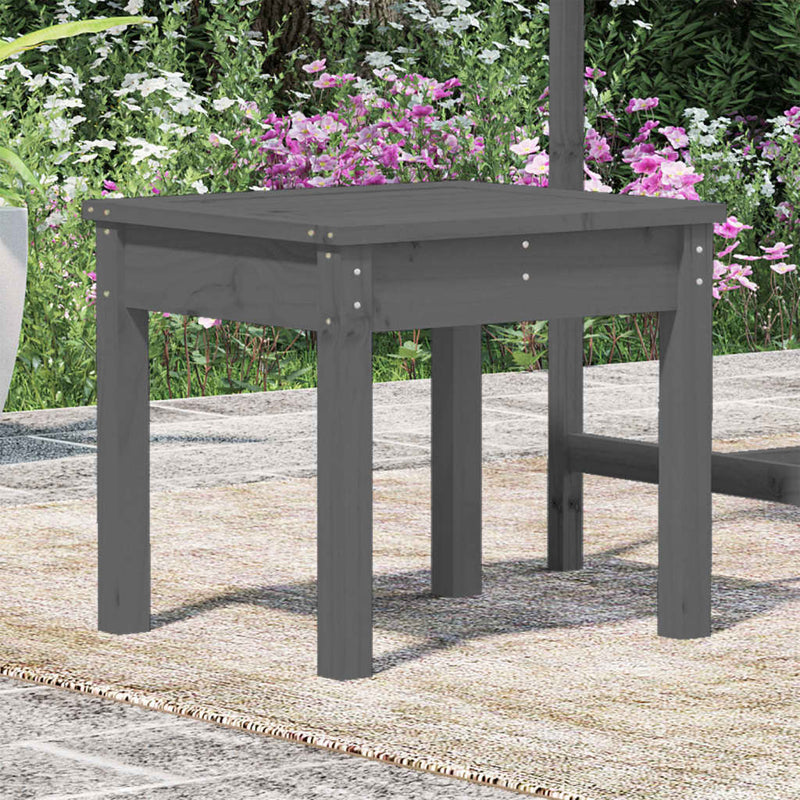 Garden Bench Grey 50x44x45 cm Solid Wood Pine