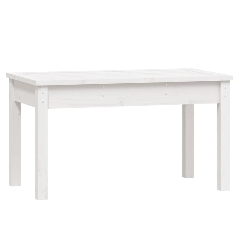 Garden Bench White 80x44x45 cm Solid Wood Pine