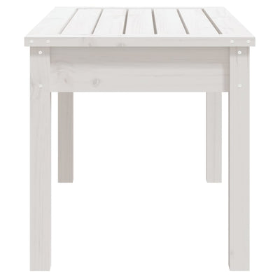 Garden Bench White 80x44x45 cm Solid Wood Pine