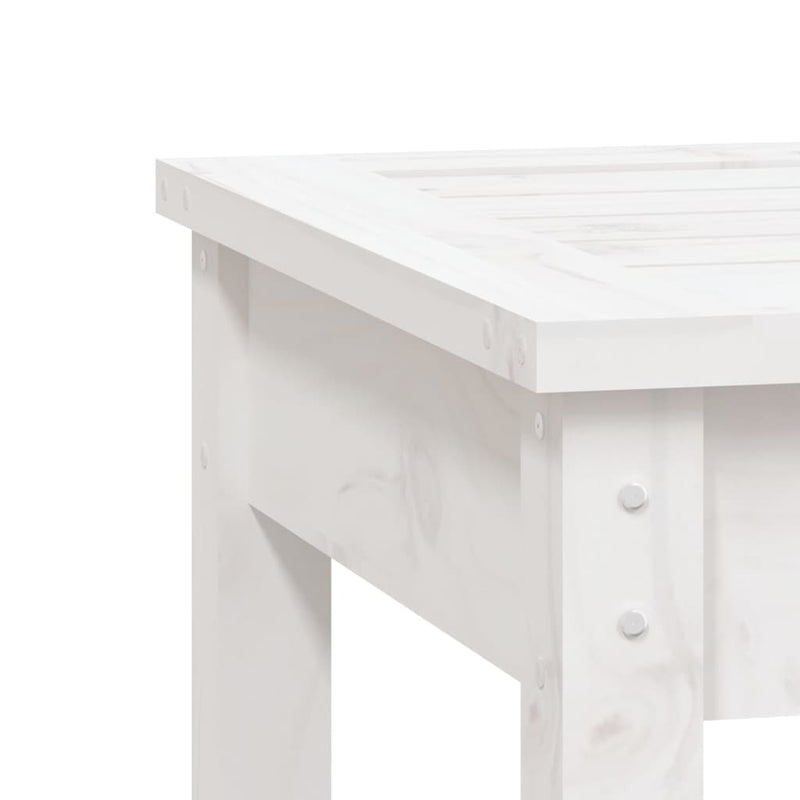 Garden Bench White 80x44x45 cm Solid Wood Pine