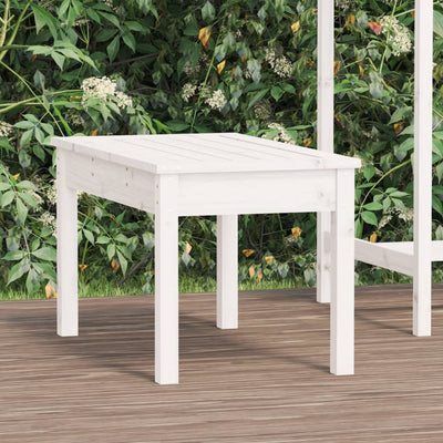 Garden Bench White 80x44x45 cm Solid Wood Pine