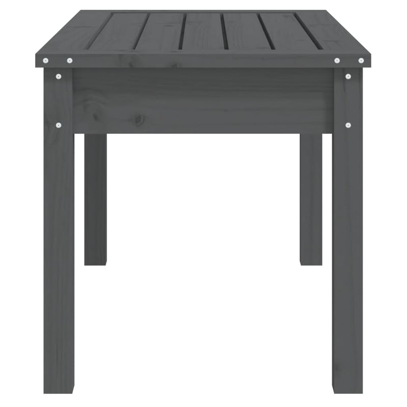 Garden Bench Grey 80x44x45 cm Solid Wood Pine