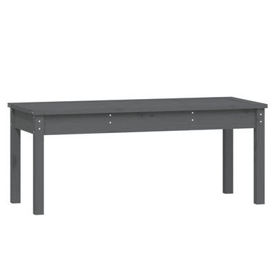 Garden Bench Grey 109x44x45 cm Solid Wood Pine