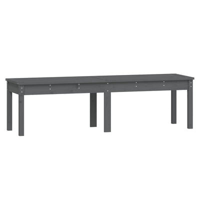 2-Seater Garden Bench Grey 159.5x44x45 cm Solid Wood Pine