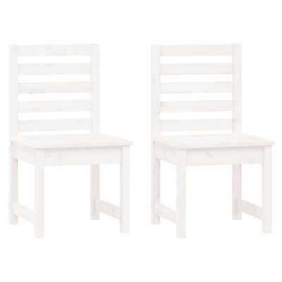 Garden Chairs 2 pcs White 50x48x91.5 cm Solid Wood Pine