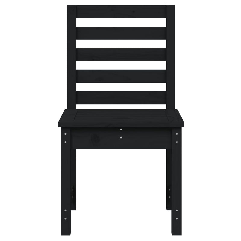 Garden Chairs 2 pcs Black 50x48x91.5 cm Solid Wood Pine