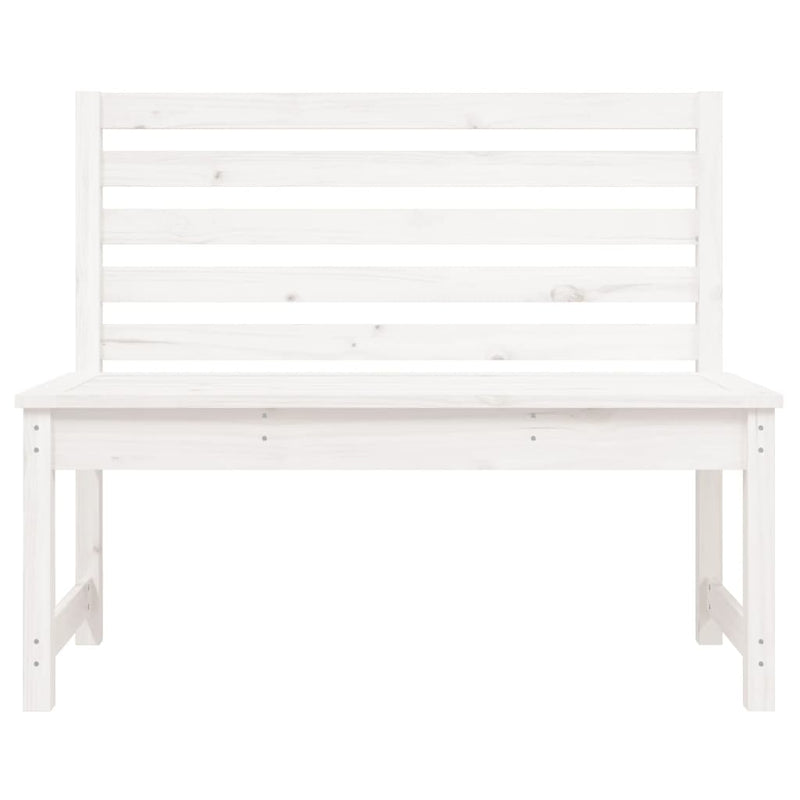 Garden Bench White 109 cm Solid Wood Pine