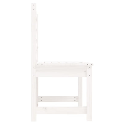 Garden Bench White 109 cm Solid Wood Pine