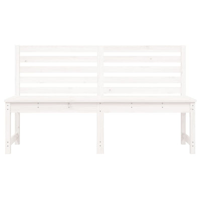 Garden Bench White 157.5 cm Solid Wood Pine