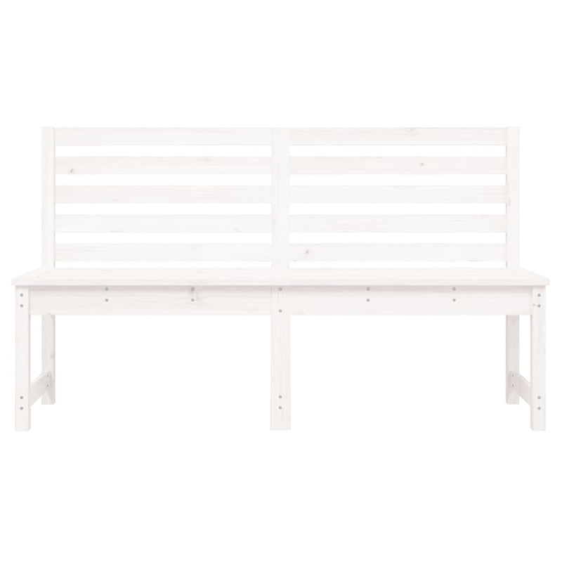 Garden Bench White 157.5 cm Solid Wood Pine