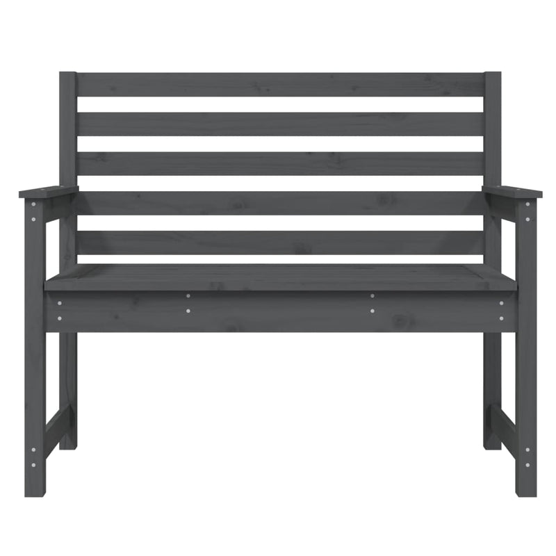 Garden Bench Grey 109x48x91.5 cm Solid Wood Pine