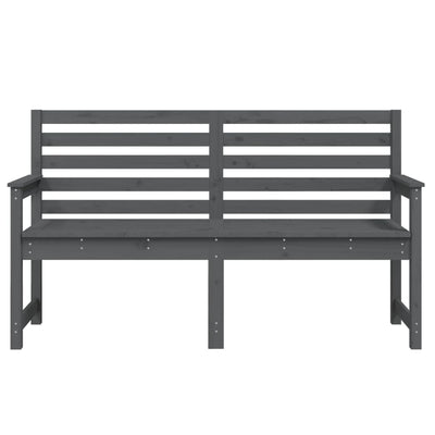 Garden Bench Grey 159.5x48x91.5 cm Solid Wood Pine