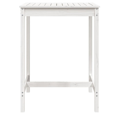 Garden Table White 82.5x82.5x110 cm Solid Wood Pine