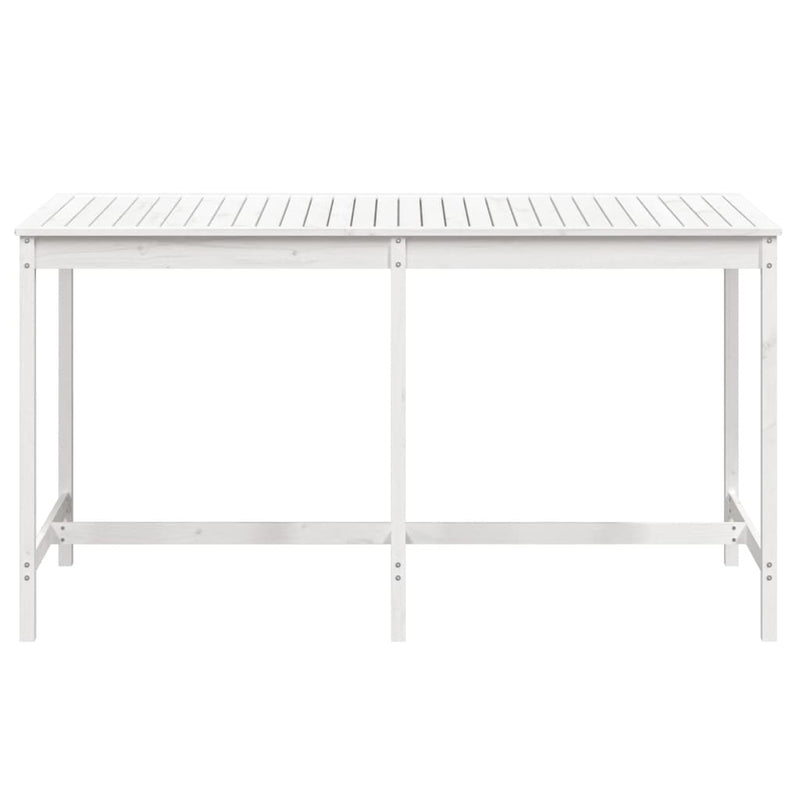 Garden Table White 203.5x90x110 cm Solid Wood Pine