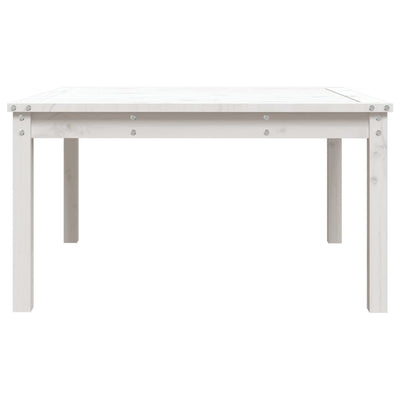 Garden Table White 82.5x82.5x45 cm Solid Wood Pine